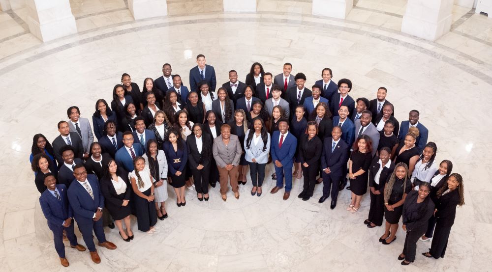 Kyerematan with fellow interns from the Congressional Black Caucus Foundation