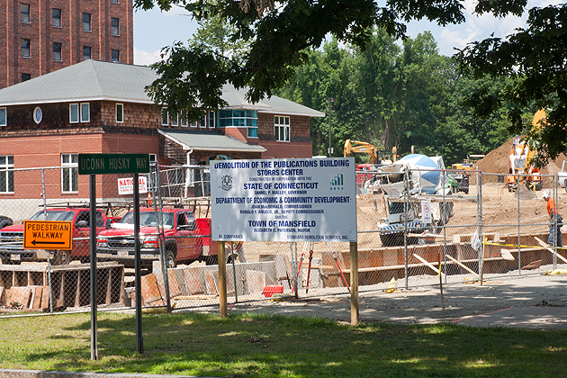 Construction photos for Mansfield Downtown Partnership on July 13, 2011.