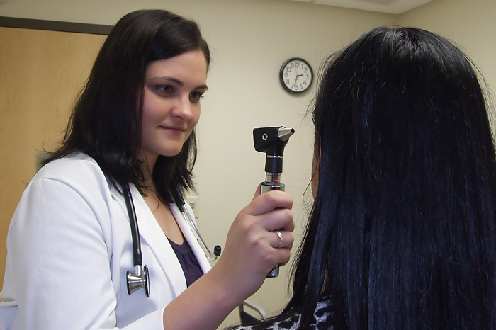 Jessica Johnson is a Pisacano Scholar and member of the American Academy of Family Physicians Board of Directors. Then she'll finish med school. (Chris DeFrancesco/UConn Health Center Photo)