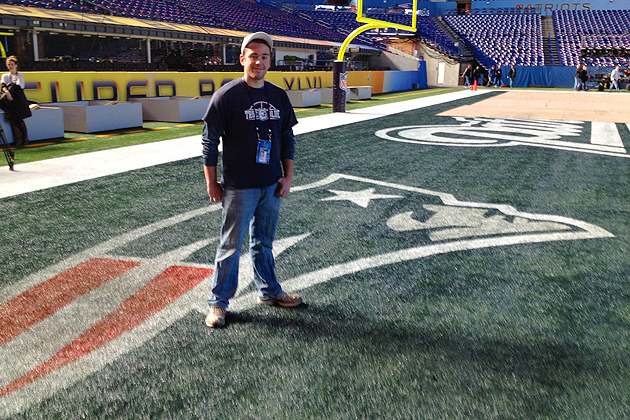 Mike Sargent '12 (CANR) a student in UConn's turfgrass program, is this year's winner of the Toro Super Bowl Sports Training Program. (Photo courtesy of Toro)