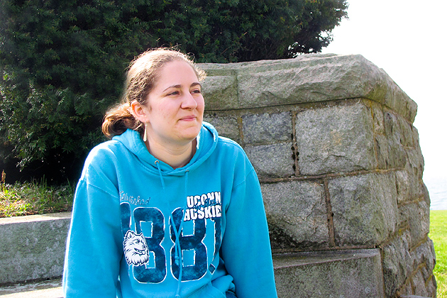 Arianne Magro, graduating senior, from the Avery Point Campus on March 29, 2012. (Sheila Foran/UConn Photo)