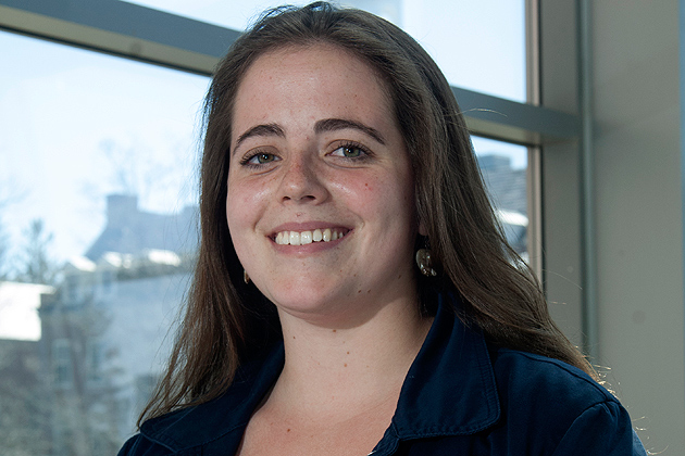 Anna Green is a recipient of the 2012 Barry M. Goldwater scholarship for outstanding young scientists. (Daniel Buttrey/UConn Photo)