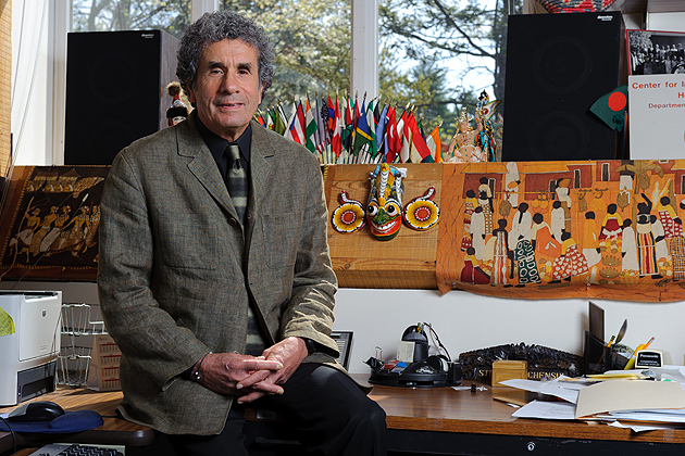 Stephen Schensul at his office at The Exchange in Farmington on April 20, 2012. (Peter Morenus/UConn Photo)