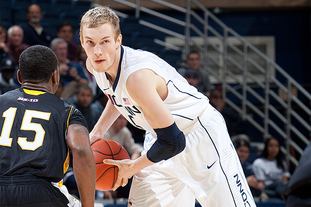 Niels Giffey '14 (CLAS) (Steve Slade '89 (SFA) for UConn)