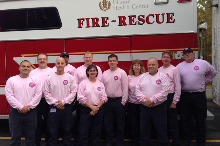 UConn Health Center Firefighters Go Pink