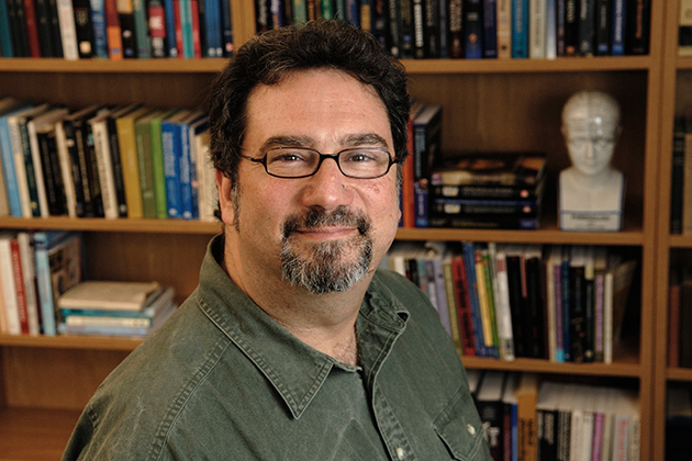 John Salamone, professor of psychology, at his office.(Peter Morenus / UConn Photo)