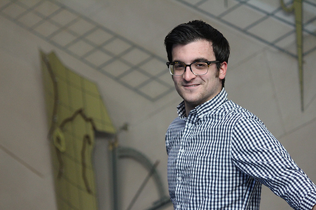 Casey Camire, a senior chemistry major and mathematics minor, learned to market his analytical and problem-solving skills for a research internship at Sun Products Corporation. (Christine Buckley/UConn Photo)