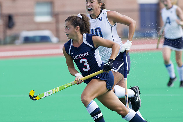 Forward/midfielder Maria Elena Bolles '14 (NUR) during the game against Villanova on Sept. 28, 2013. (UConn Athletics Photo)