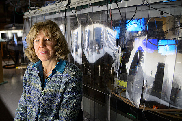 Norah Berrah, professor and department head of physics on Jan. 17, 2014. (Peter Morenus/UConn Photo)