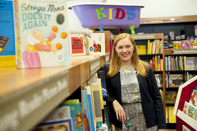 Victoria Ford Smith, recent hire in the English department and a specialist in children’s literature on Jan. 7, 2014. (Sean Flynn/UConn Photo)