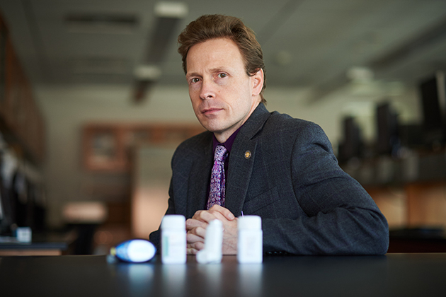 C. Michael White, professor & head of the Department of Pharmacy Practice (Peter Morenus/UConn Photo)