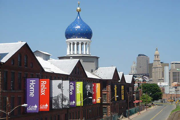 The iconic Colt Armory Building in Hartford. (Photo courtesy of The Pita Group)