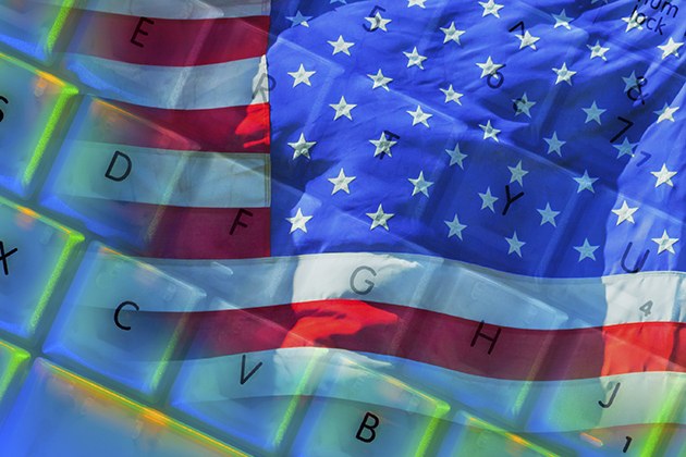 The American flag merged with a keyboard. (iStock Image)