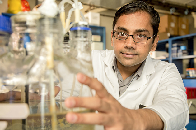 Kartik Chandran '99 Ph.D., associate professor, Department of Earth and Environmental Engineering, Columbia University, on Sept. 19, 2015 in New York, N.Y. (Photo courtesy of John D. & Catherine T. MacArthur Foundation)