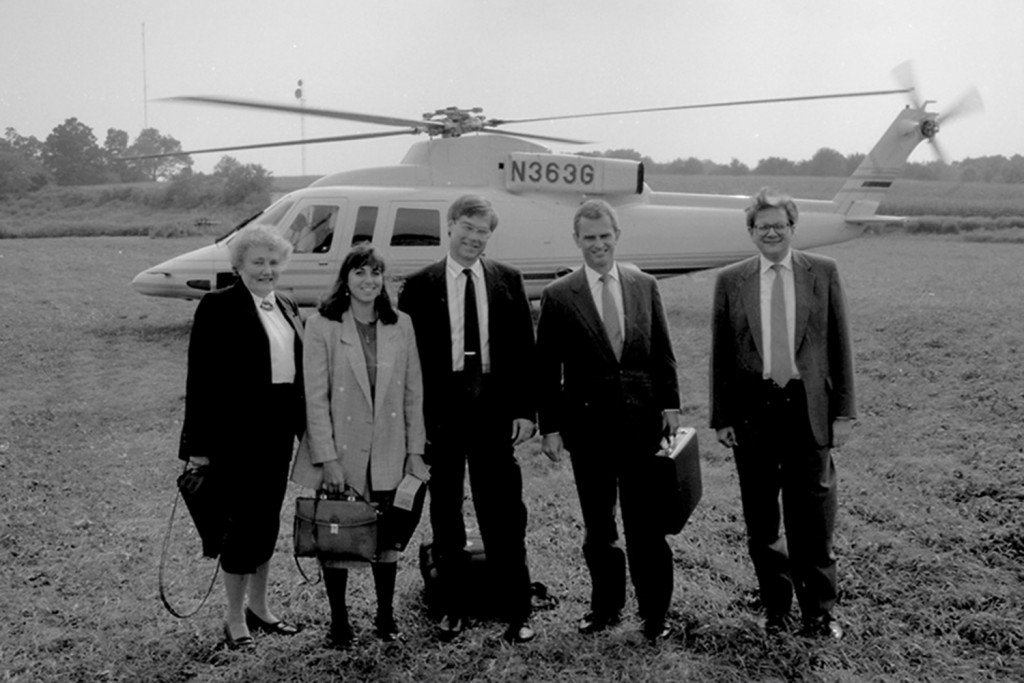 Denis Nayden '76, '77 MBA (second from right)