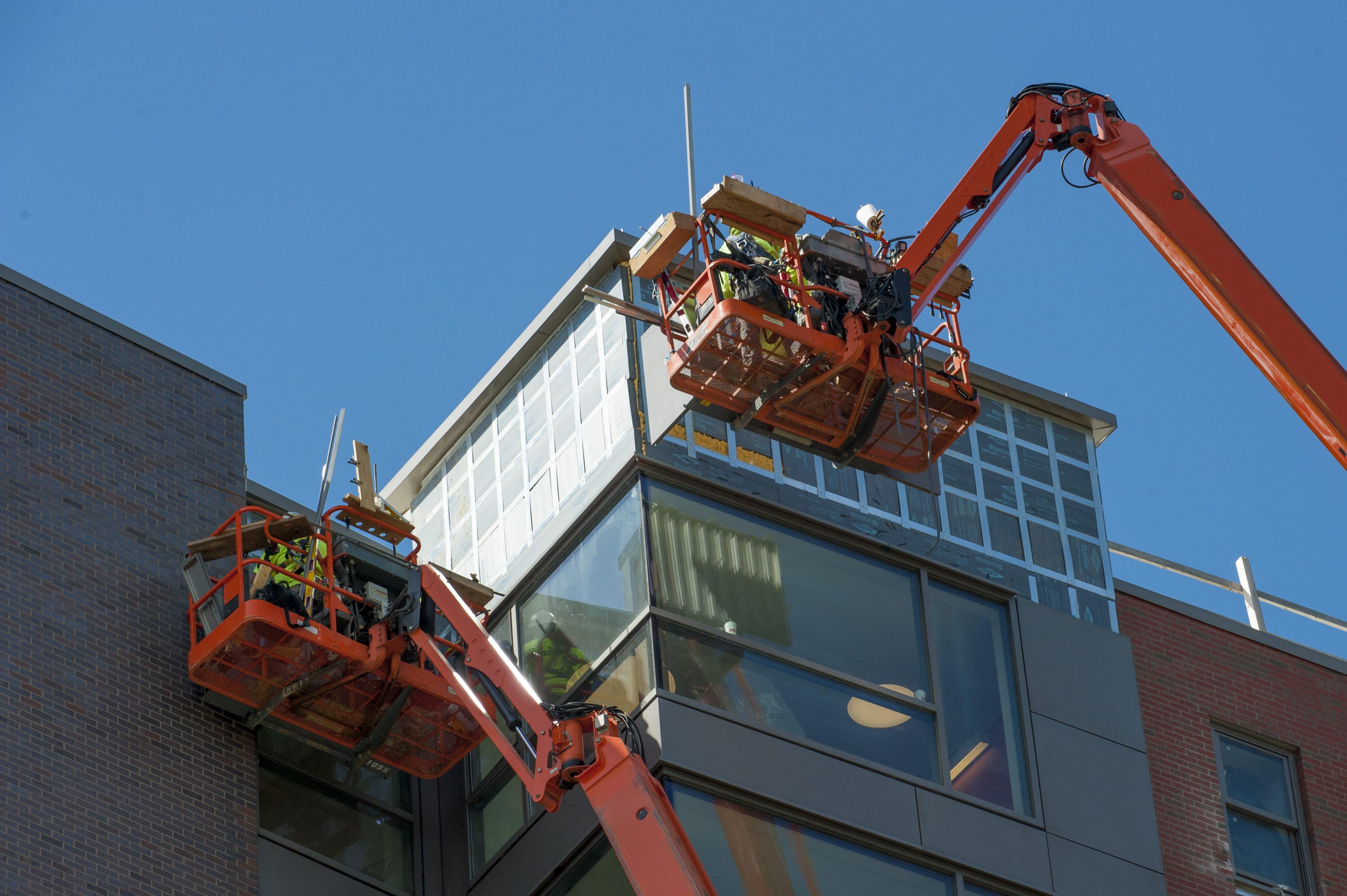 Construction of Next Generation Connecticut Hall is slated for completion in July, ready for students to move in at the end of August. (Sean Flynn/UConn Photo)