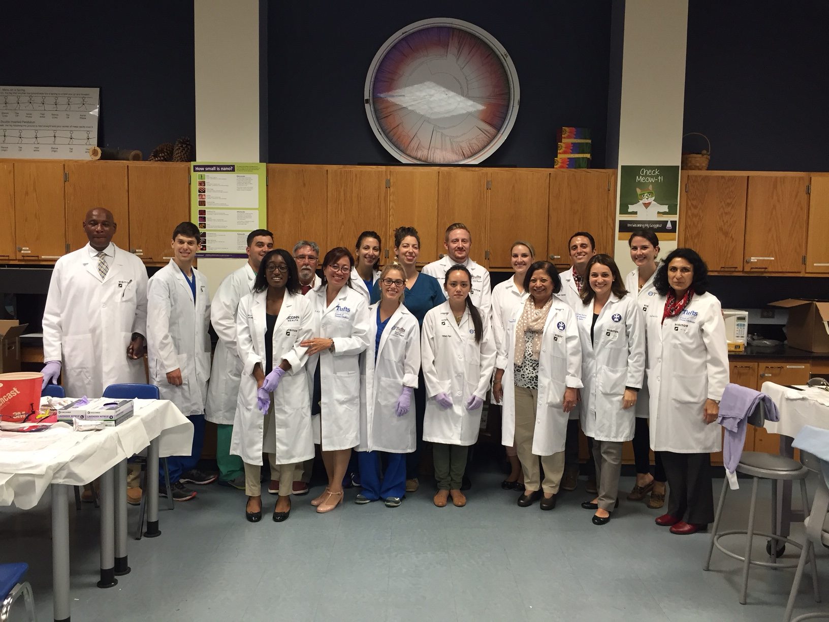 Dental students from UConn and Tufts teamed up for mini-medical/dental school at the Boston Museum of Science July 13.