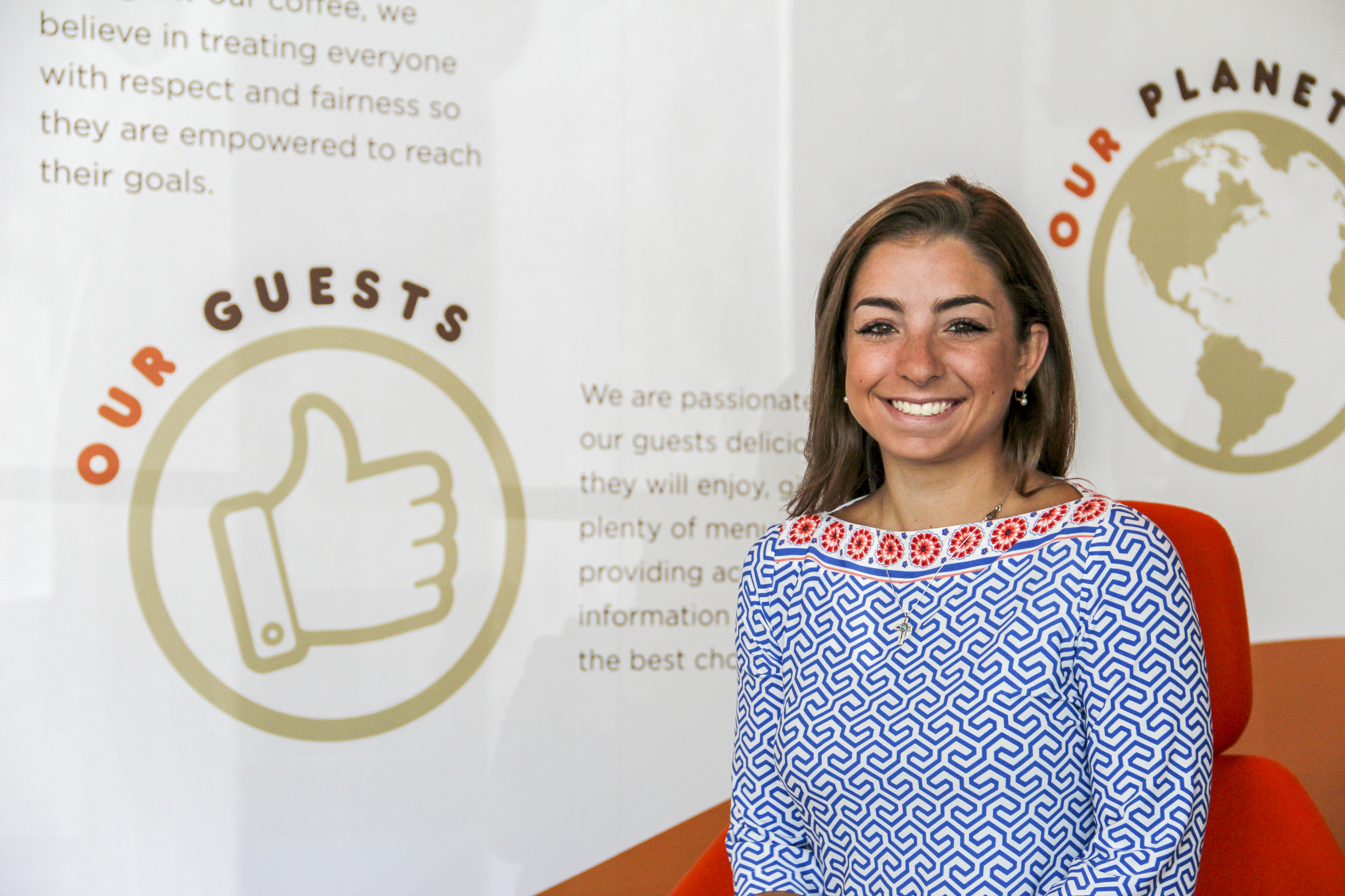 Ariana Scurti during her internship with Dunkin' Donuts/Baskin Robbins. (Photo courtesy of Dunkin' Donuts)