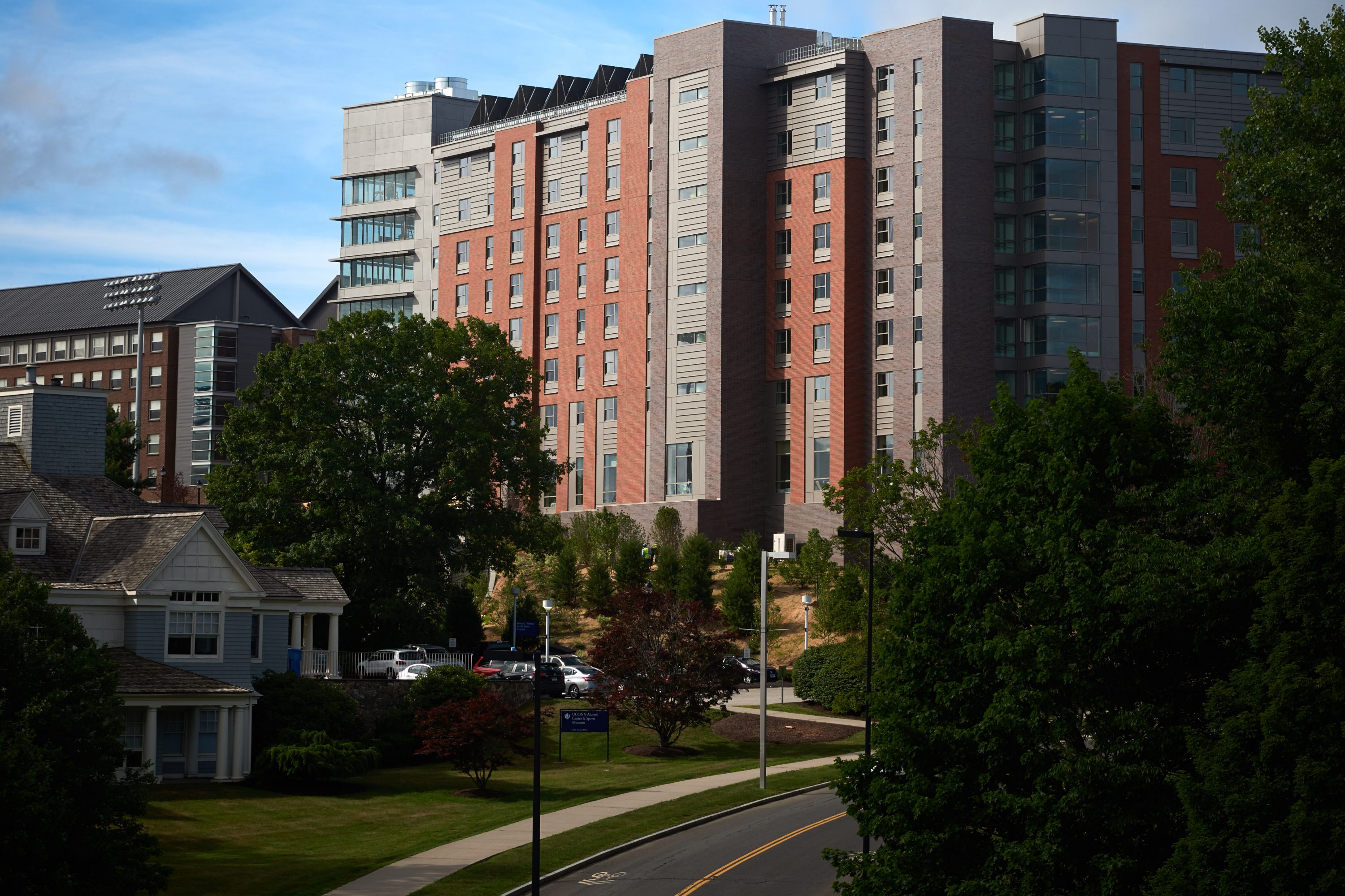 A view of the NextGen Residence Hall, under construction on July 11, 2016. (Peter Morenus/UConn Photo)