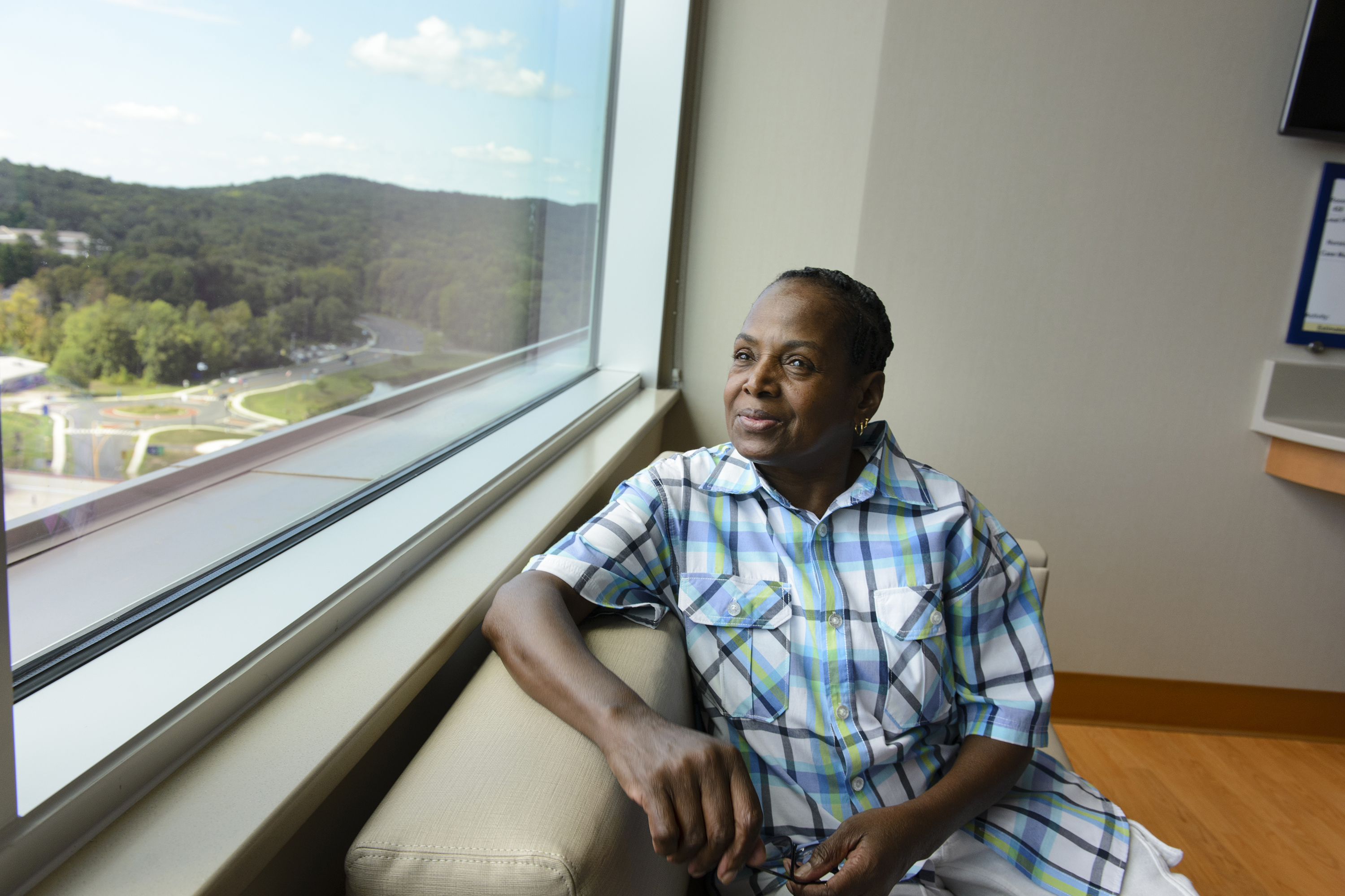 Sickle cell patient Evelyn Richard at the New England Sickle Cell Institute at UConn Health. (Janine Gelineau/UConn Health Photo)