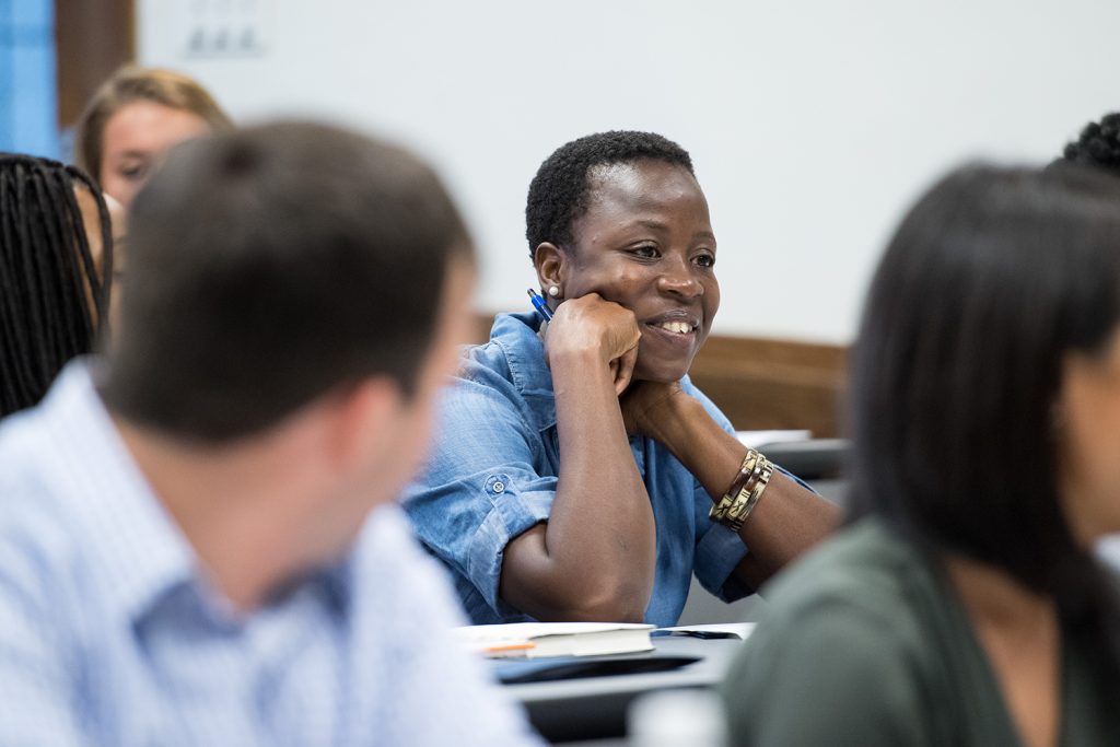 orientation class at UConn School of Law