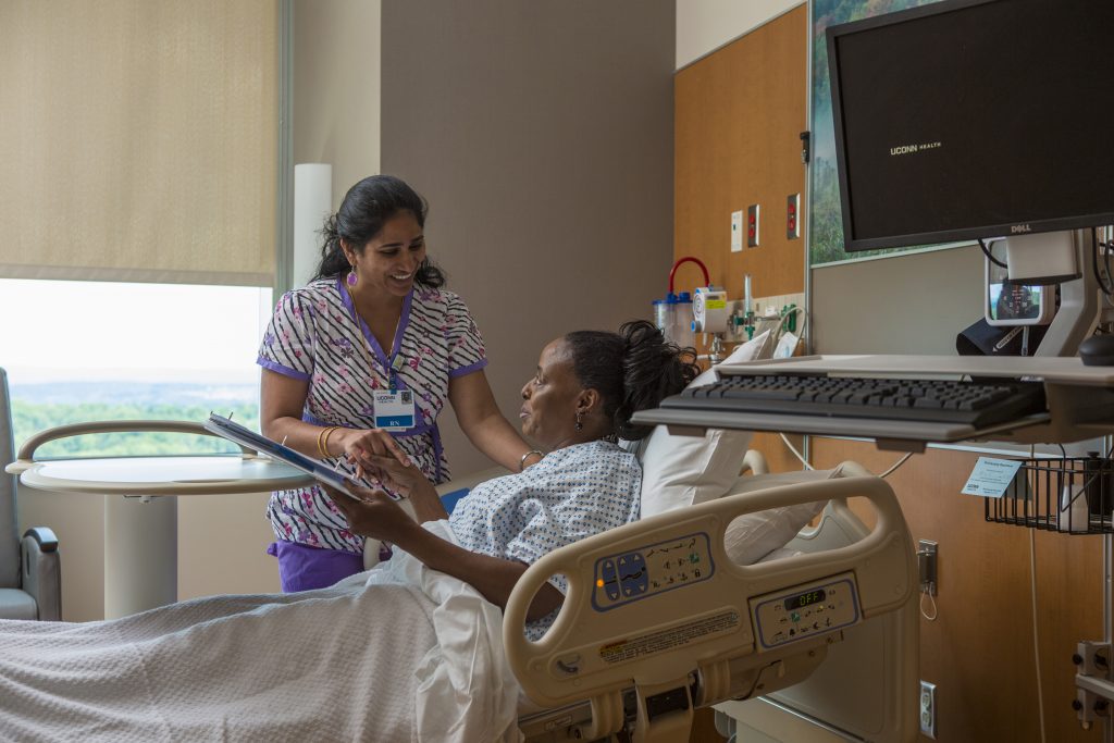 UConn John Dempsey Hospital, which opened its new state-of-the-art patient care tower in May, is A-rated in patient safety by The Leapfrog Group (UConn Health/Paul Horton).