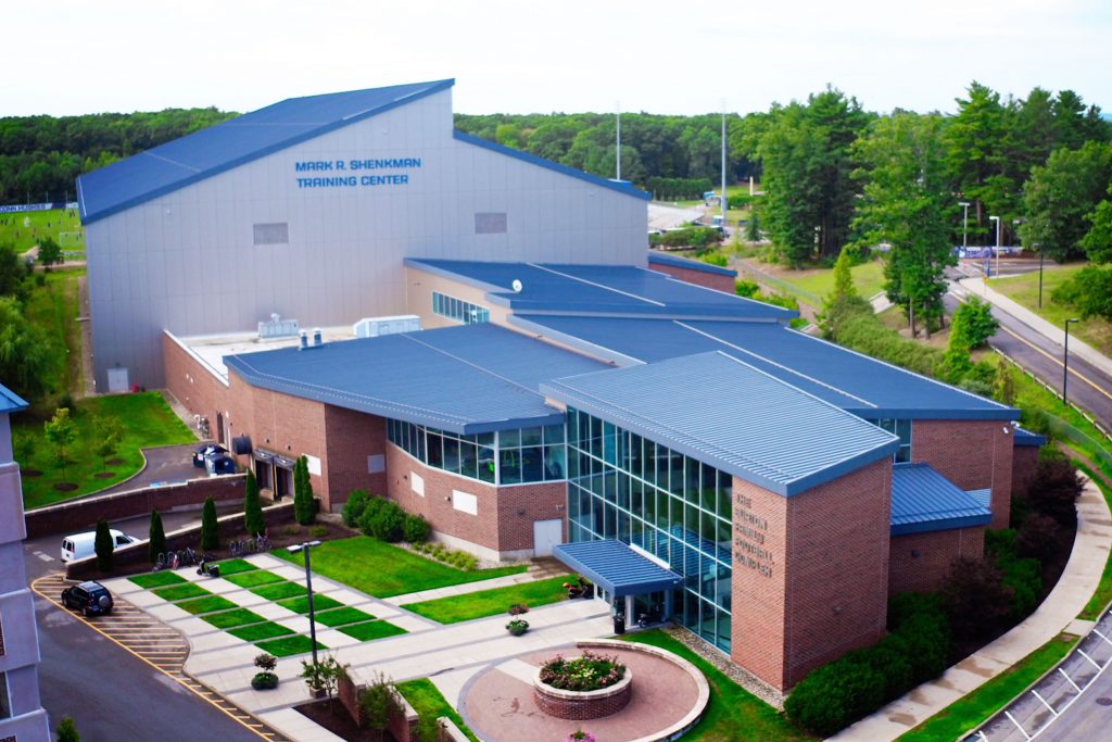 The Burton Family Football Complex and Mark R. Shenkman Training Center. (bret Eckhardt/UConn Photo)