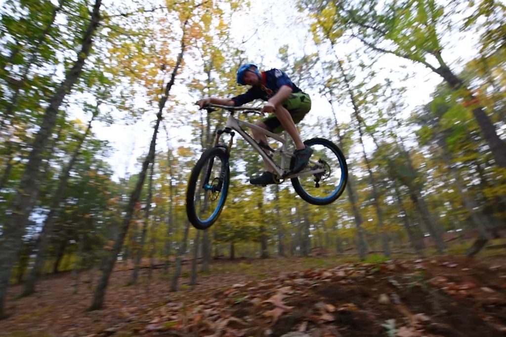 Mountain biking at UConn. (Ryan Glista/UConn Photo)