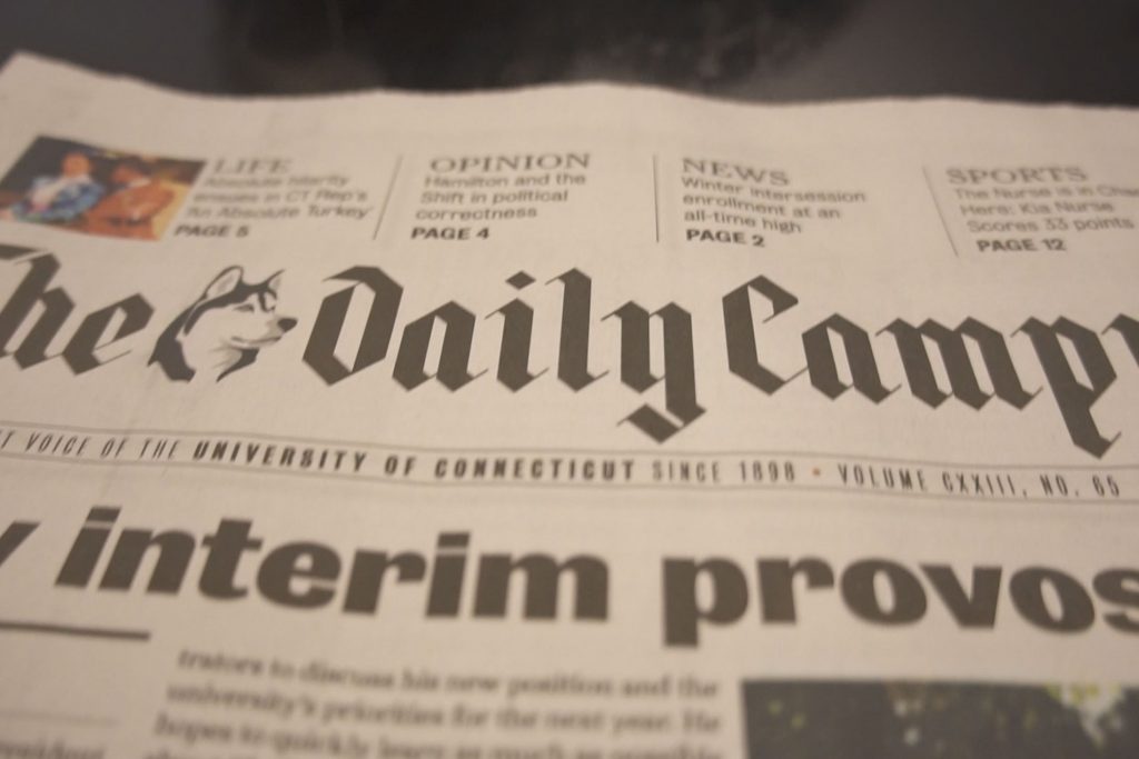 The Daily Campus masthead. (UConn Photo)