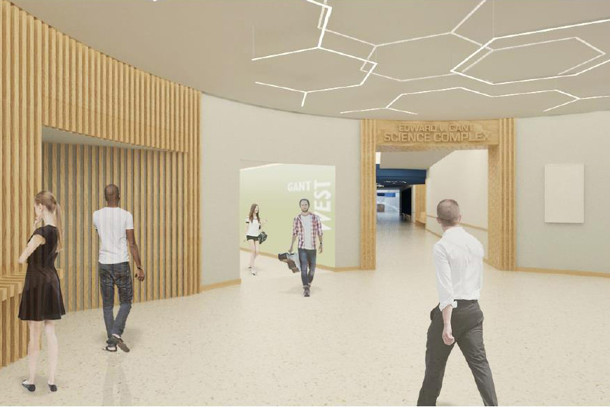 Artist's impression of the renovated Gant Southwest Corner Lobby.