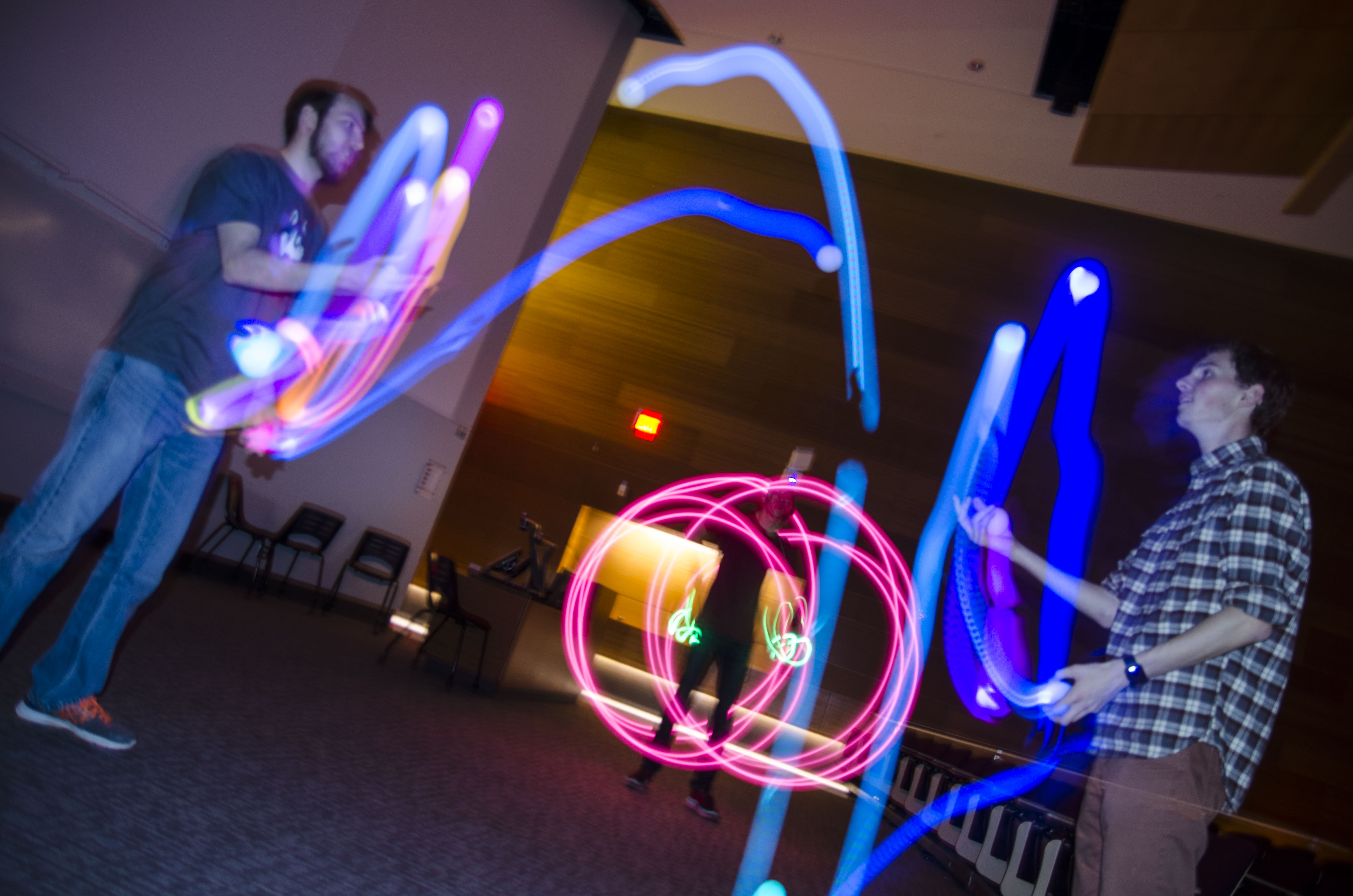 When it's cold outside and the sky is gray, there's still plenty of fun to be had on campus. The UConn Street Performers Club is always looking for new members, with any skill level. (Garrett Spahn/UConn Photo)