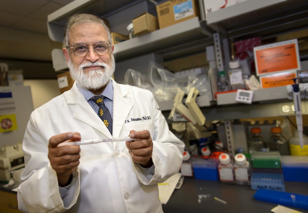 Dr. Pramod Srivastava, inventor of the ovarian cancer vaccine who directs the Neag Comprehensive Cancer Center at UConn Health (UConn Health/Janine Gelineau).