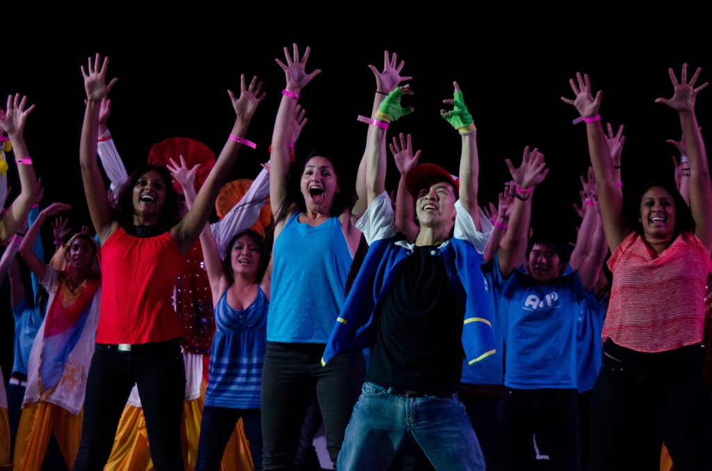 Members of the Asian American Cultural Center performs at Lip Sync. (Ariel Dowski/UConn File Photo)