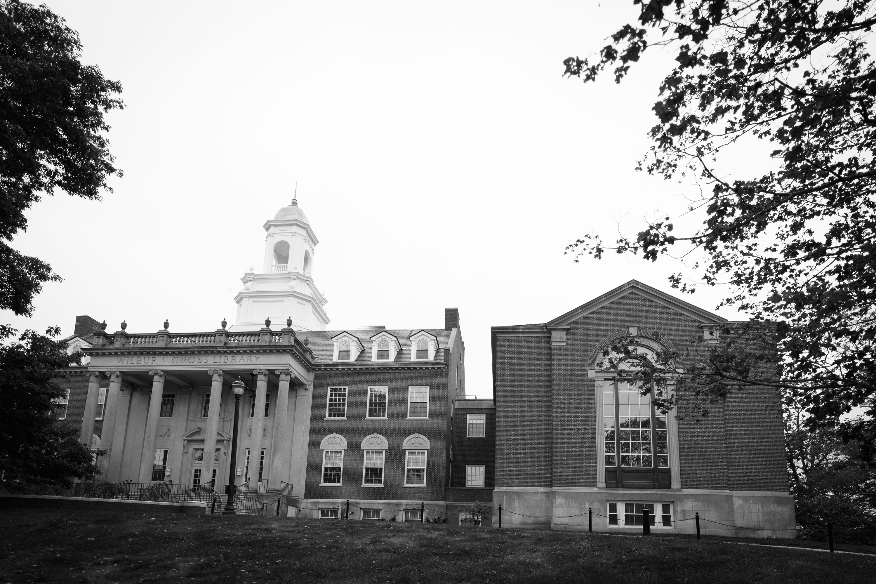 The Wilbur Cross Building on Sept. 19, 2017. (Peter Morenus/UConn Photo)