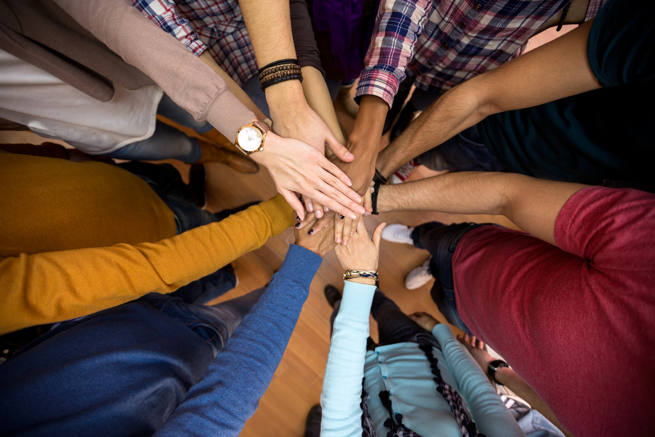 All hands together, united for racial equality. (Getty Image)