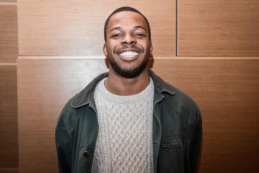 Frank Amaefuna, pictured, wants to create a business to provide concussion protocol for high school students. (Devin Basdekian/UConn photo)