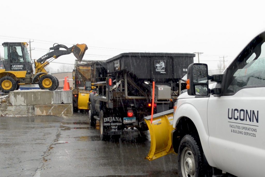 UConn prepares for the next nor'easter.