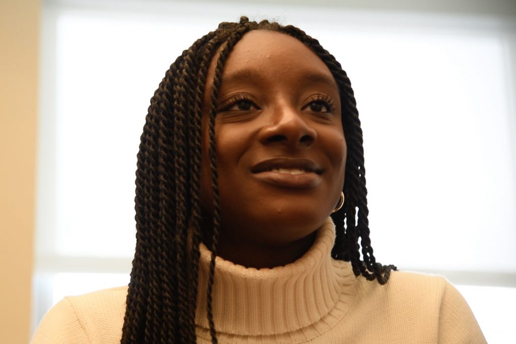 Ama Appiah '19 (CLAS), newly elected president of the Undergraduate Student Government. (Eric Yang '21 (CLAS)/UConn Photo)