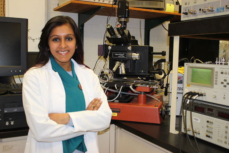 Tulsi Patel, graduate student in materials science and engineering.