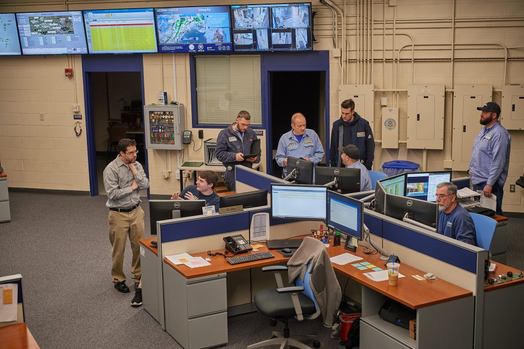 A view of the Facilities Operations Center on April 4, 2018. (Peter Morenus/UConn Photo)