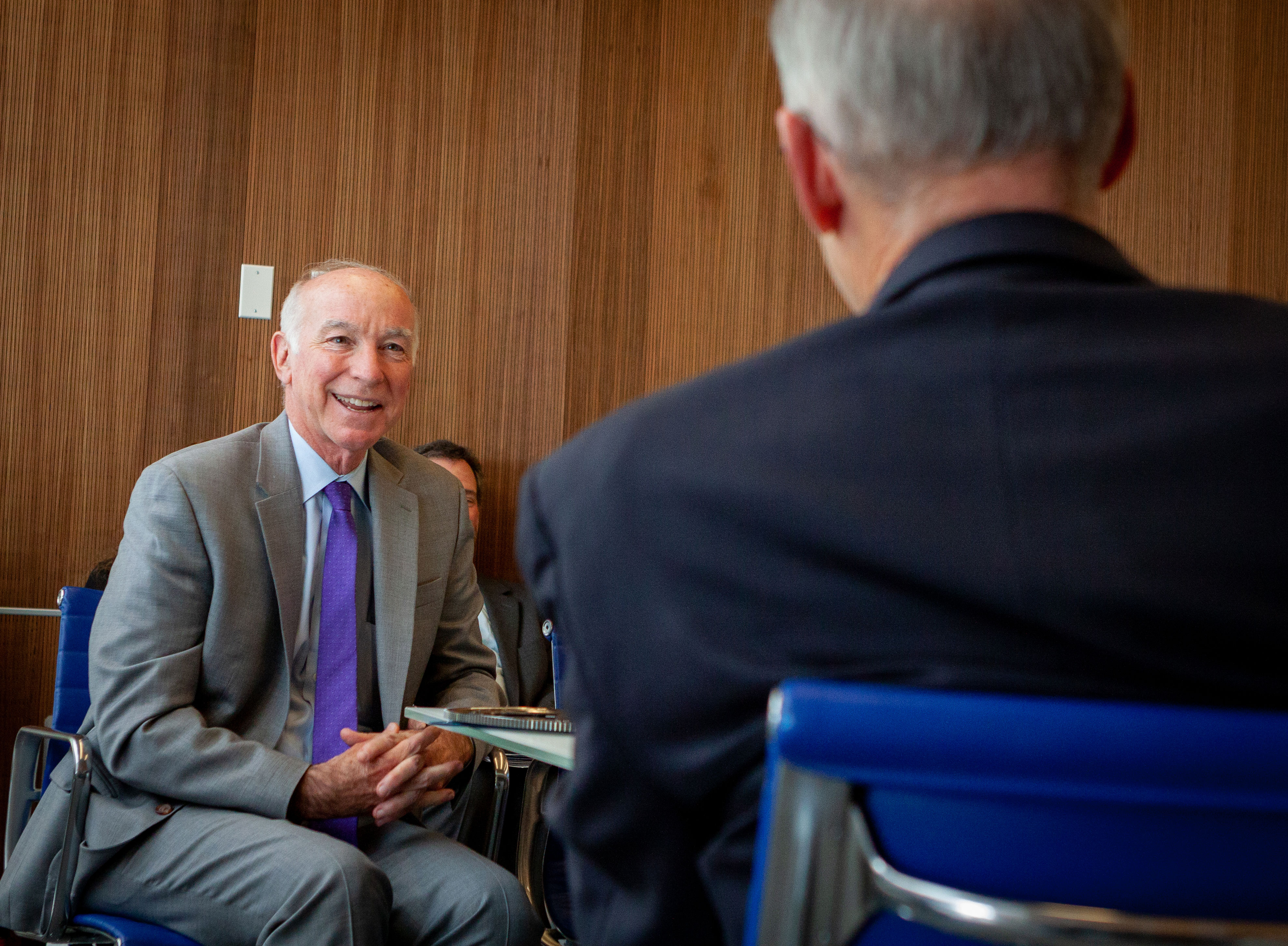 U.S. Congressman Joe Courtney (D-Conn.) visited the University of Connecticut’s Storrs campus on May 12, 2018. (Chris Larosa/UConn Photo)