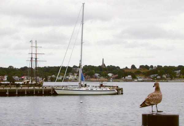 The Thames River in New London, CT, looking toward Groton, CT (Wikimedia Commons)