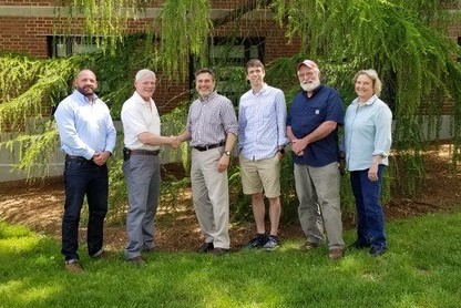 Left to right: Carter Peck, Allan Fenner, both from CTPA; Jason Vokoun; Robert Fahey, assistant professor, NRE; Thomas Worthley, associate extension professor, UConn Extension; Sandra Bushmich