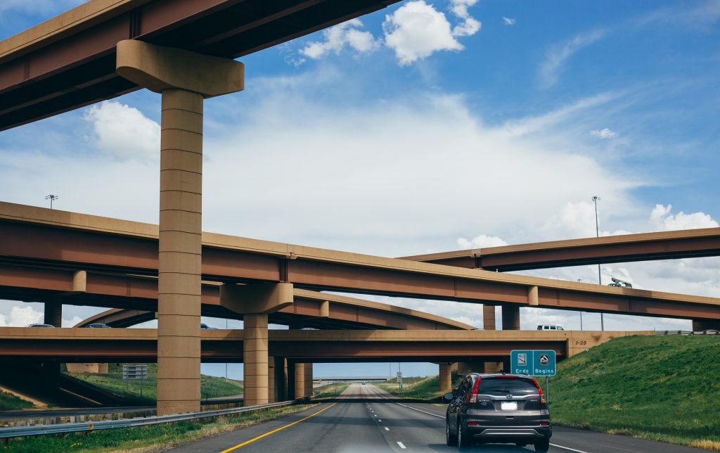 Bridges with road below