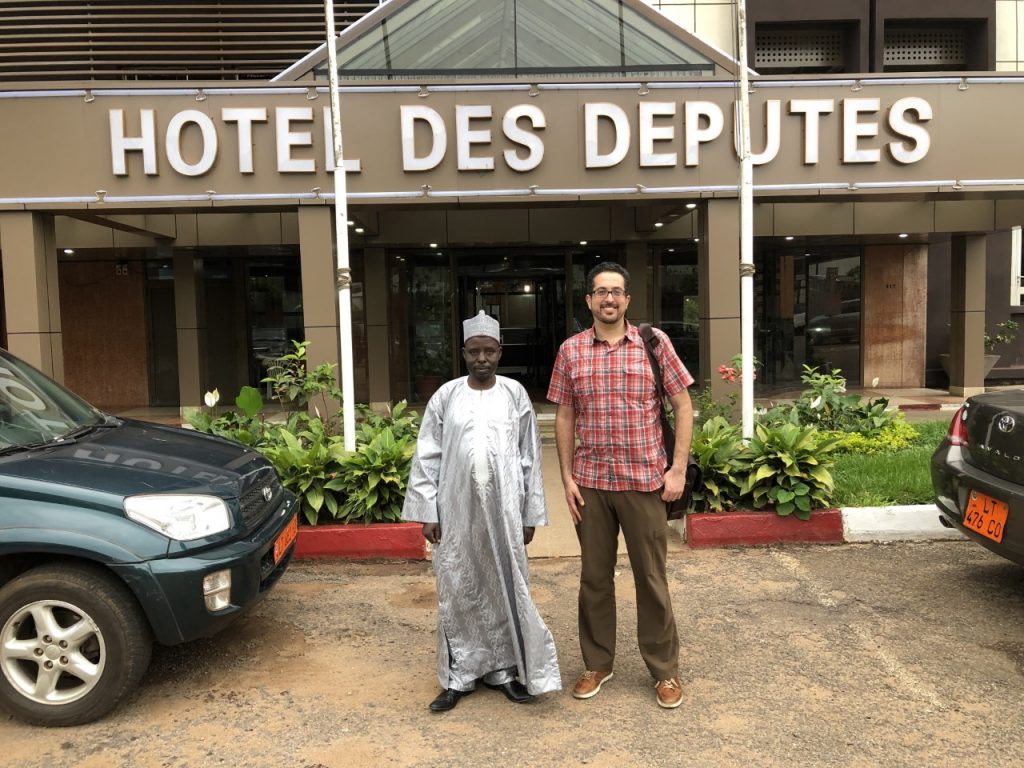 Yonatan L. Morse in Cameroon in 2019, interviewing members of parliament.