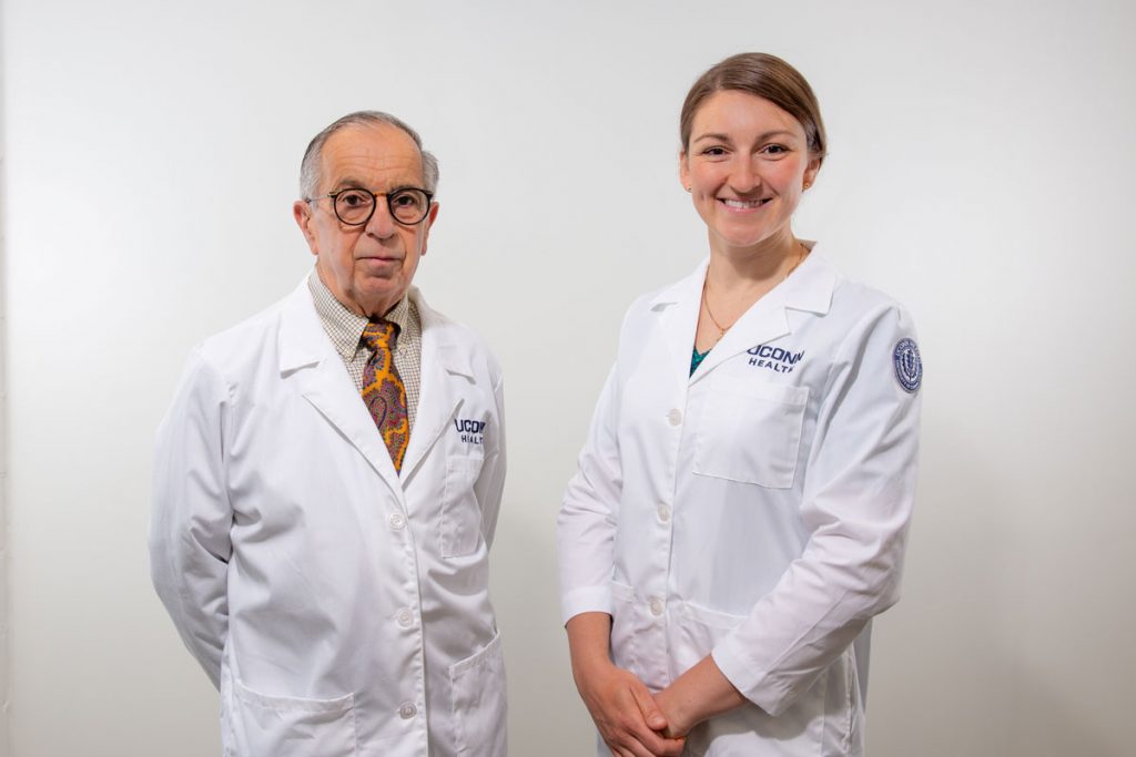 Drs. Beebe and Solovyova portaits, white coats