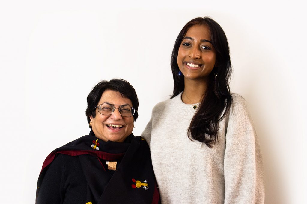 Akshayaa Chittibabu '19 (CLAS) and Bandana Purkayastha.