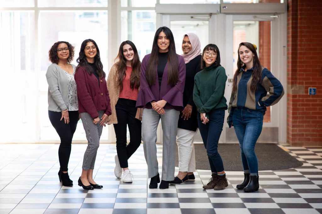 Recent graduates from UConn's the BOLD Leadership Network posing for a photo