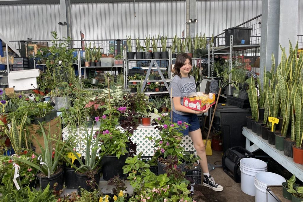 Woman in farmers market