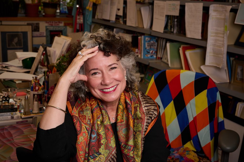 Regina Barreca, distinguished professor of english, at her office in the Austin Building